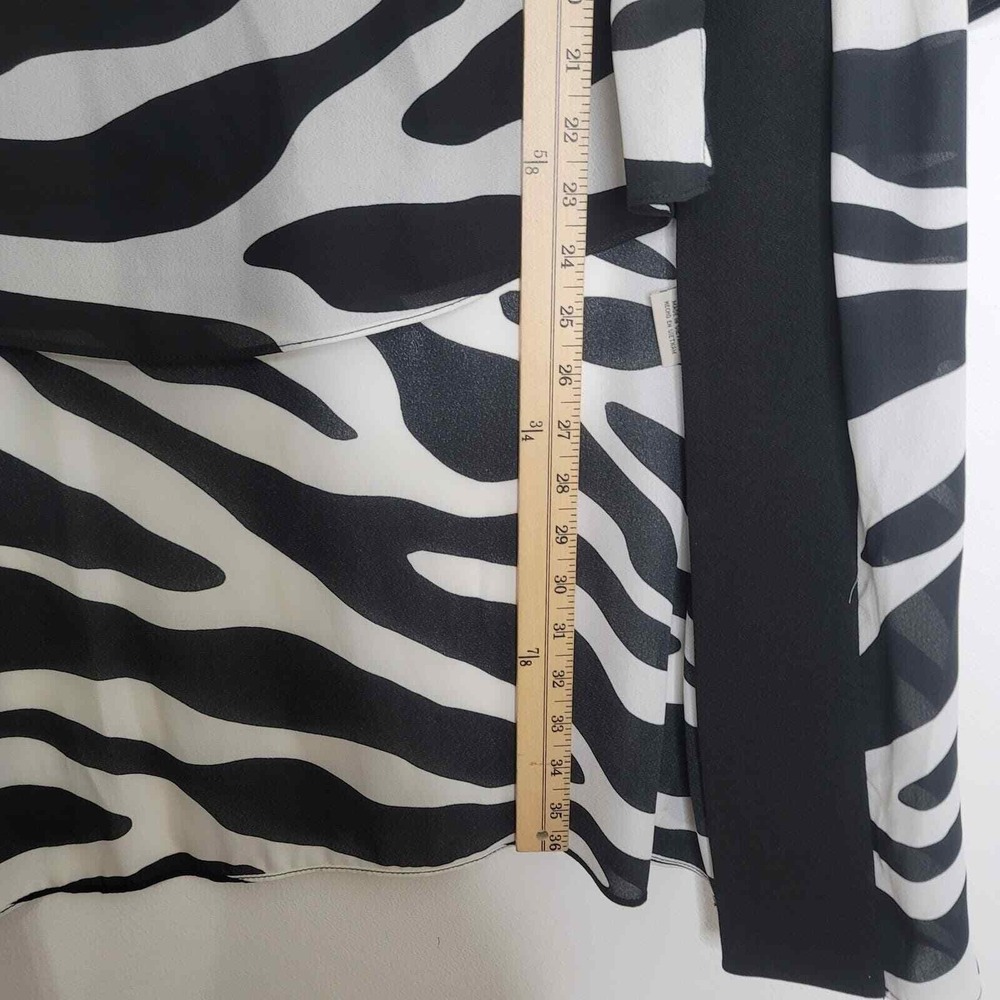 Maya Brooke Top Duster Set‎ 14W Black White Zebra Animal Two Piece - Picture 9 of 9